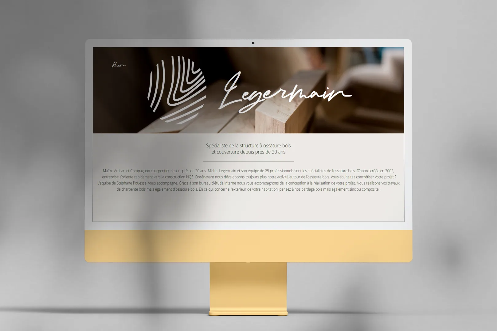 Legermain, un site vitrine d’artisan